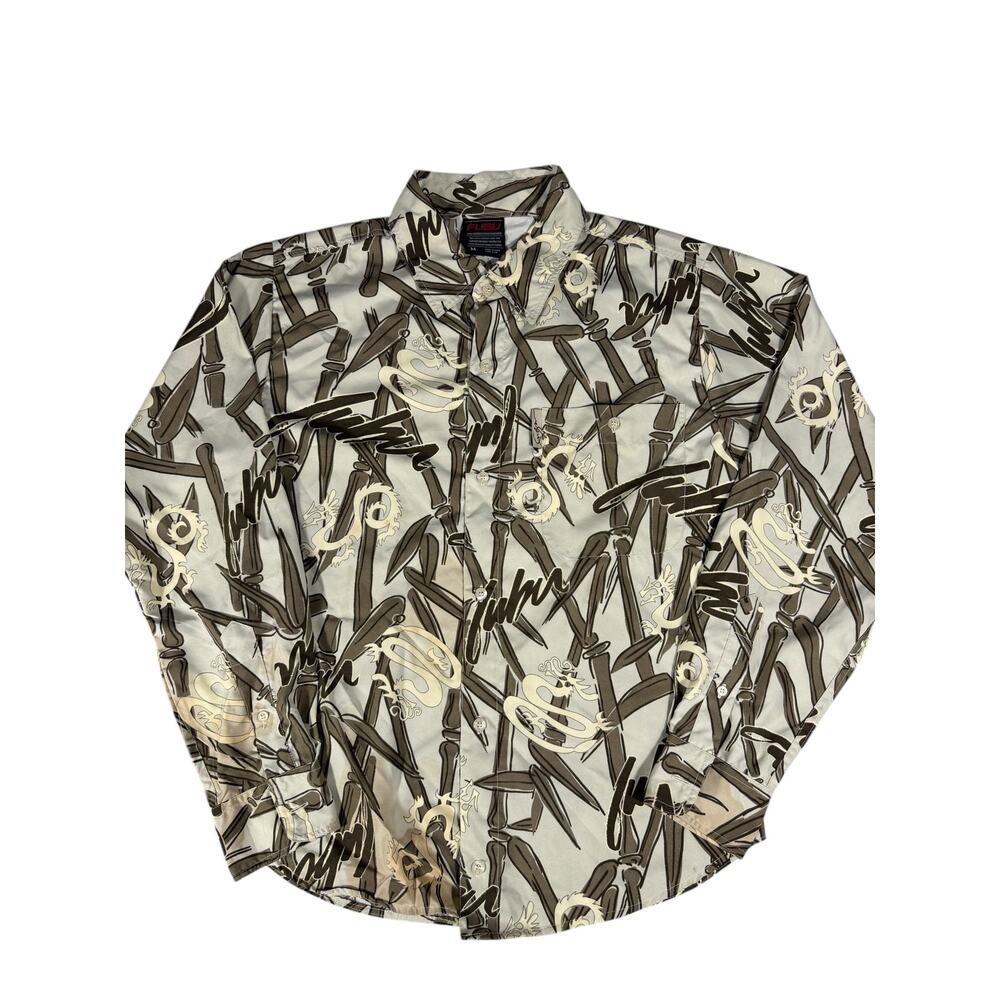 Fubu Dragons Long Sleeve Button Up Shirt